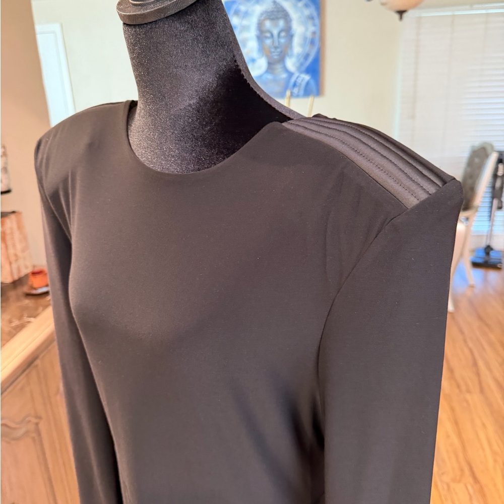 Zhivago Black Maxi Dress with Gold Zipper - Picture 4 of 6